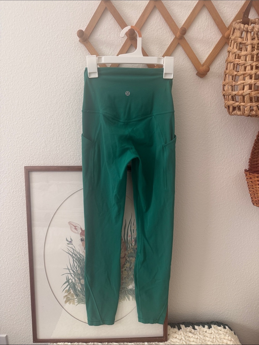 lululemon athletica kelly green  High-Rise Pocket Leggings. Woman’s size 2.